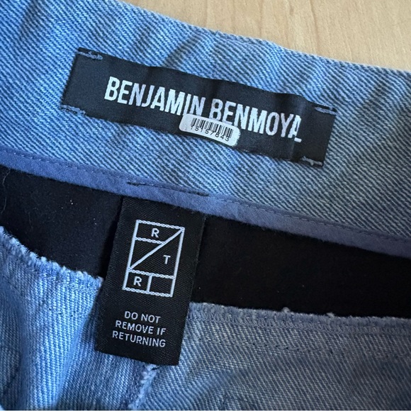 BENJAMIN BENMOYAL Cassette Tape Hem Jeans Flip Cuff Size XS - Picture 5 of 13